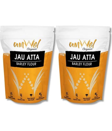 Amwel Jau Atta | Barley Flour | Diabetic friendly Low GI  900 gm Pack of 2
