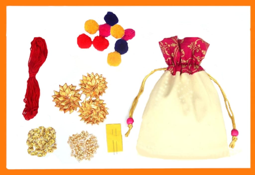 The brown box-Rakhi Making kit,Rakhi Making raw Material,DIY Kit for Rakhi Making,Unique Rakhi Making for Bhiya bhabhi,Craft kit for Girls and Adults - Party and Festive Needs | Buy online on ZillyBuy
