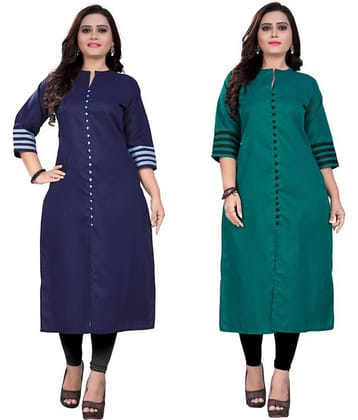 Shagun Multicolor Cotton Front Slit Kurti