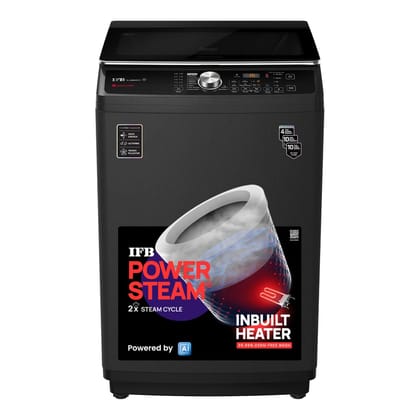 IFB 9 Kg 5 Star with DeepClean® Technology, AI Powered, Fully Automatic Top Load Washing Machine (TL900NB2S, PowerSteam®, Inbuilt Heater, Aqua Energie, Noir Black) IFB 9 Kg 5 Star with DeepClean® Technology, AI Powered, Fully Automatic Top Load Washing M