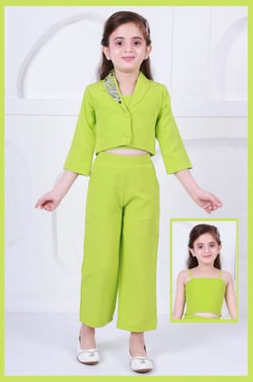 Girls Mirror Work 3 Piece Co-Ord Set [GCS-9693] (2-10Years)-2-3Y (Size - 20) / Imported