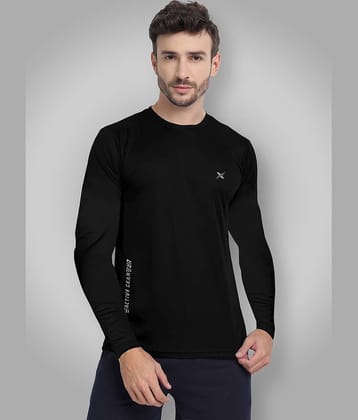 FTX Polyester Regular Fit Printed Full Sleeves Men's Round T-Shirt - Blue ( Pack of 1 )