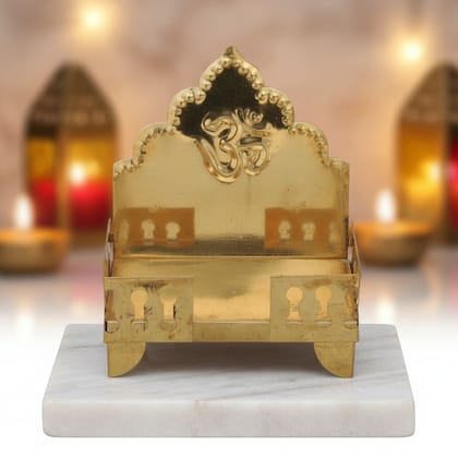 Brass Singhasan Sheet No. 4 for God Idol | Heavy Quality Mandir Singhasan, Height : 6.5 Inch (ZMAS107 E)