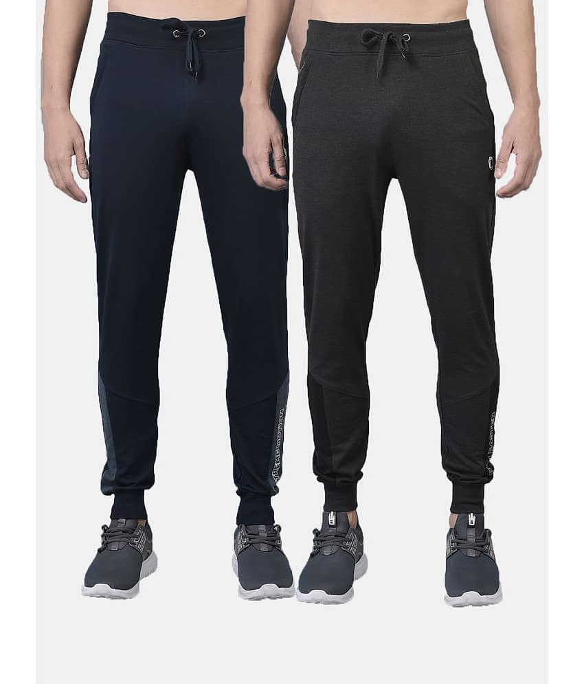 Dollar Multicolor Cotton Men's Joggers ( Pack of 2 )