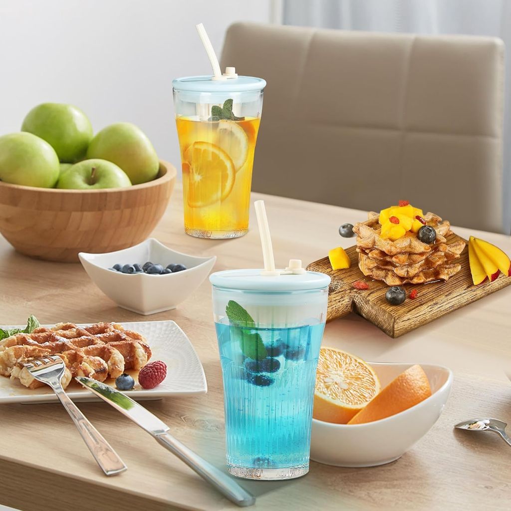 Sipper Mug Infuser Lid & Straw, 420 ML, Set of 1, Leakproof Coffee Tumbler for Smoothies, Milkshakes, Juice Hot & Cold Beverages, Perfect for Man/Women