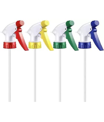Plastic Trigger Spray | pressure spray| Sprayer | Bottle Nozzle Head for Home, Salon & Office Purpose | Fits on Every Bottle - Random Colour Bottles Not Included- (Pack of 4)