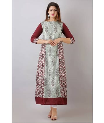 SAART BUNAAI - Multicolor Cotton Women's Front Slit Kurti ( Pack of 1 )