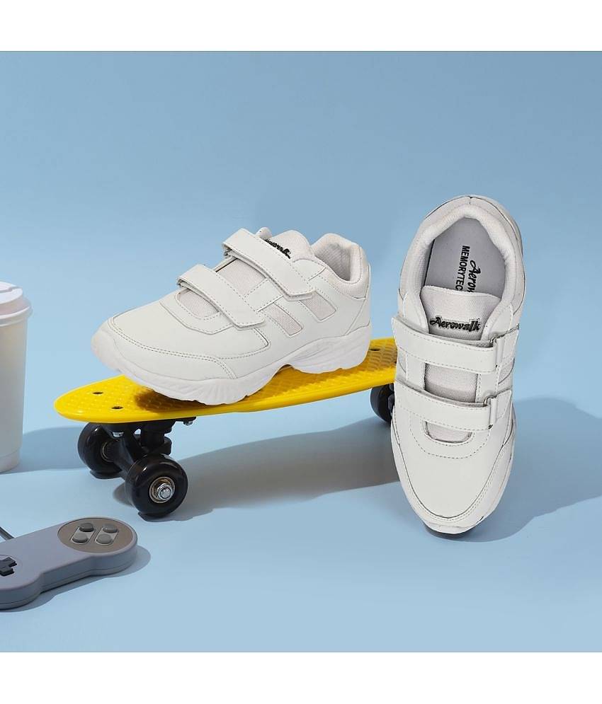 Aerowalk - White Boy's School Shoes ( 1 Pair )