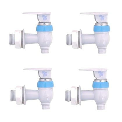 AMPEREUS Plastic Polished 4 Pcs Ro Jar Or Water Dispenser Tap (Dolphine Type) Compatible For Most Of Water Filter,Water Jar,Matka And All Kinds Of Water Contaners.
