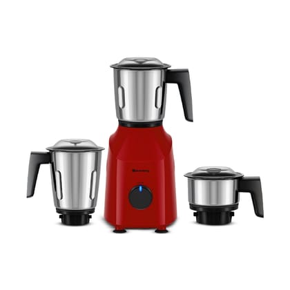 Atomberg Xiana 750 Watt Mixer Grinder | 3 Multipurpose Stainless Steel Jars | Coarse Mode for Silbatta-like Textures | Powerful Intelligent Motor | Easy Fault LED Indication | Fiery Red Atomberg Xiana 750 Watt Mixer Grinder | 3 Multipurpose Stainless Ste