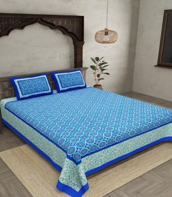 Floral Double Bedsheet With 2 Pillow Covers