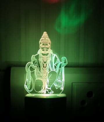 DIONA Night Lamp Hanuman Maruti Bajarangbali Bedroom, Mandir, Pooja Room