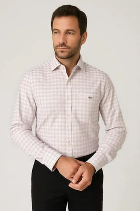 Linen base Chex Shirt #41909