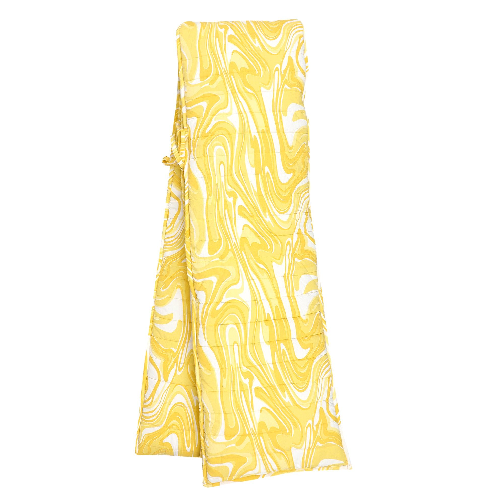 YOLK YELLOW MARBLE CRIB BUMPER