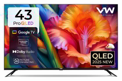VW 109 cm (43 inches) Pro Series 4K Ultra HD Smart QLED Google TV VW43GQ1 VW 109 cm (43 inches) Pro Series 4K Ultra HD Smart QLED Google TV VW43GQ1 - Black / 43 inches
