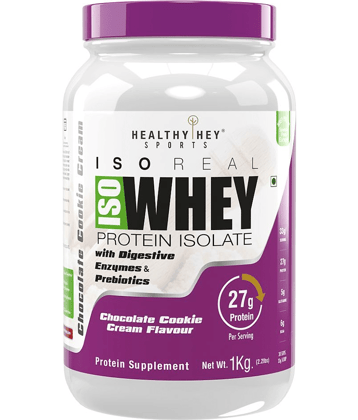 HealthyHey Sports ISO Whey Protein - ISOReal with DigeZyme 1 kg Powder