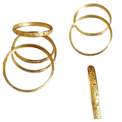 Dazzling Gold Bangles Set