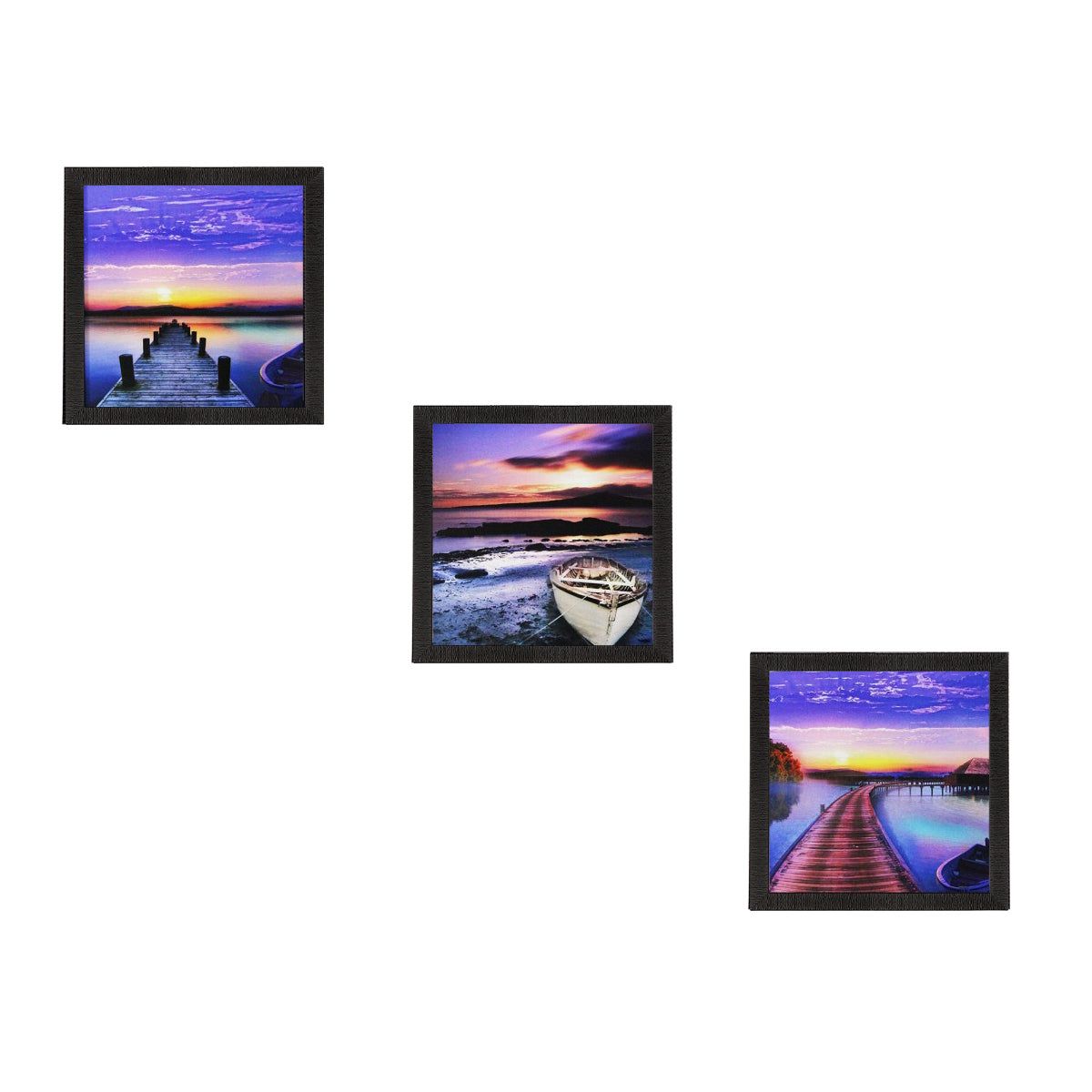 Set of 3 Satin Matt Textured Art Painting