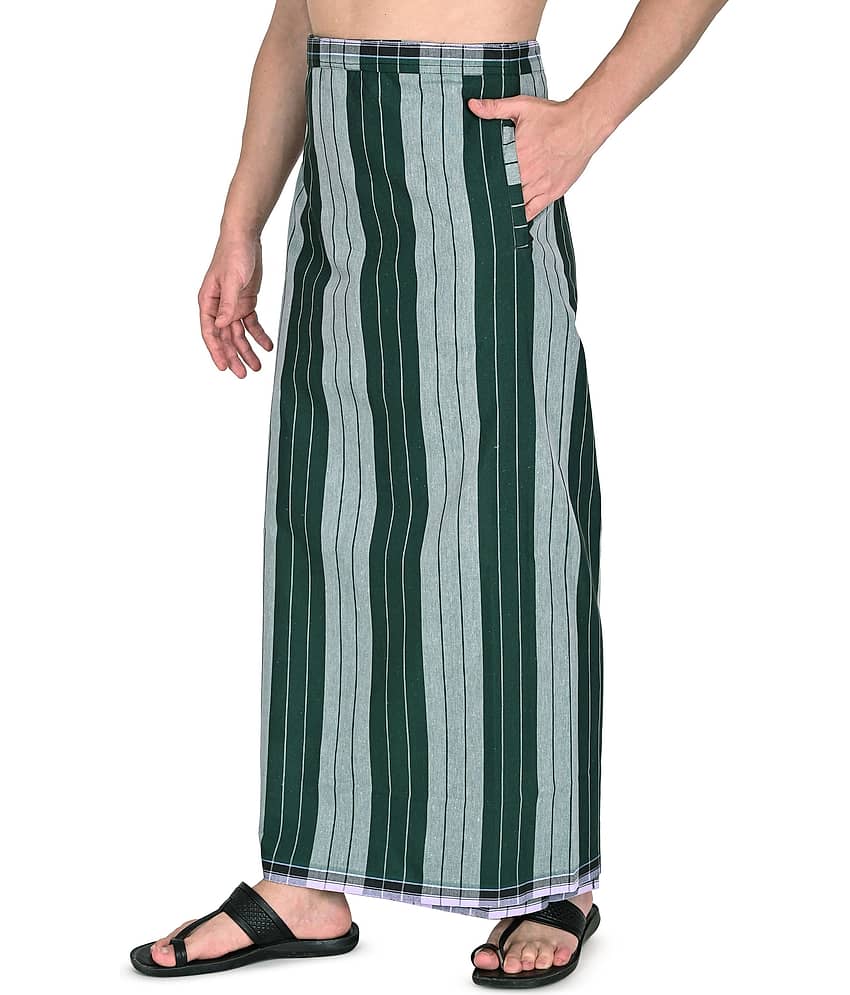 GOWRI TEX Cotton Blend Men's Dhoti Multicolor ( Pack of 1 )