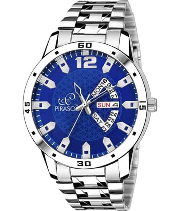 PIRASO Silver Stainless Steel Analog Men's Watch