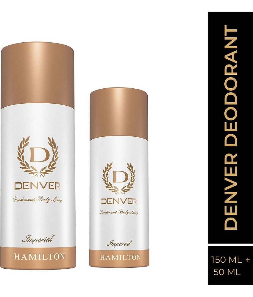 Denver Imperial 150 ml Imperial Nano 50 ml Deodorant Spray for Men 200 ml ( Pack of 2 )