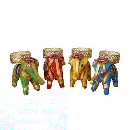 Decorative Elephant Tealight Holder Set of 4
