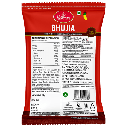 Haldirams Namkeen - Bhujia Del, 1 Kg Pouch
