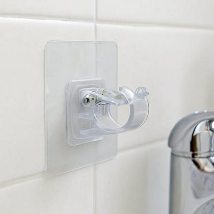 Self-Adhesive Transparent Wall Hook Holder Clip (1 Pc)