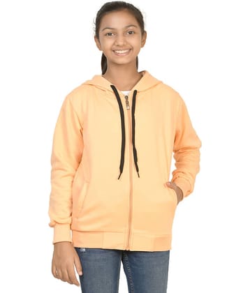 IndiWeaves Girls Fleece Light Weight Jacket For ( Pack of 1 , Beige )