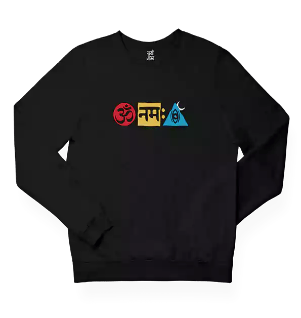 Om Namah Shivay  - Sukhiaatma Unisex Graphic Printed Sweatshirt-M-40