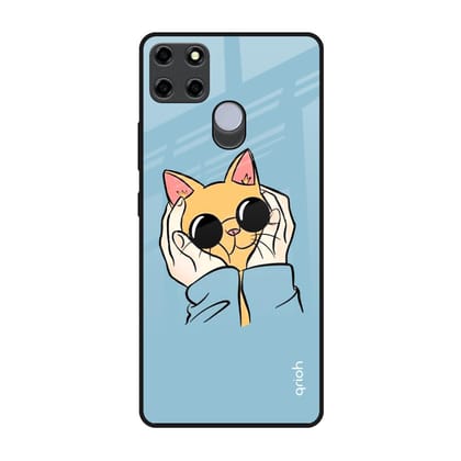 Adorable Cute Kitty Glass Case For Realme C25