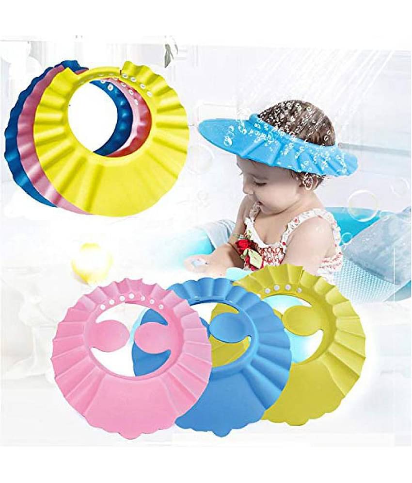 Hi-Lee Baby Toddler Shampoo Bath Shower Cap Wash Hair Ear Shield ( set of 3 )