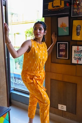 Yolk Ikkat jumpsuit-M