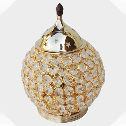 Brass Matki Crystal Deepak No. 5 (FMAS672 E)