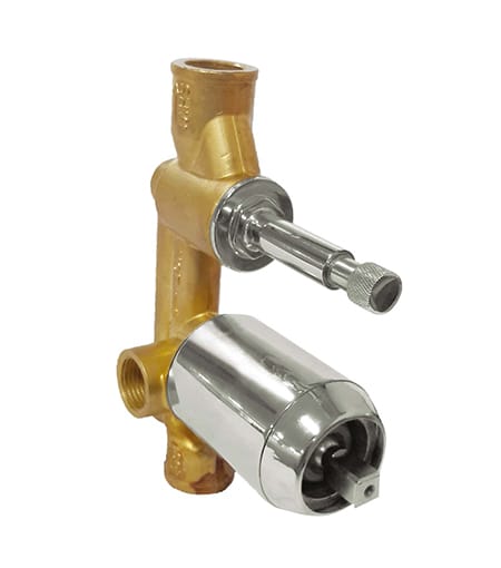 Body of Single Lever Concealed Divertor Mixer 35 mm Cartridge with Forged Body Push Type Divertor and 0.5 inches Inlets