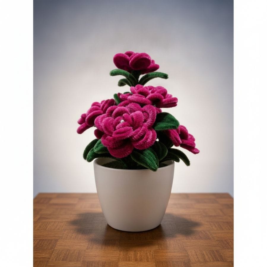 Rose Bloom Floral Pot