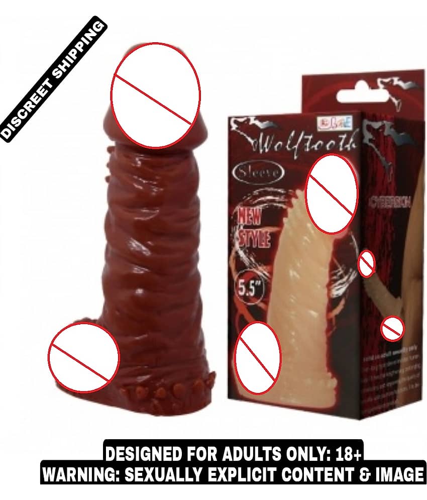 KAMAHOUSE Baile 5.5 Wolftooth Cyber-skin Penis Sleeve Washable & Reusable Delay & Extra Time Penis Sleeve For Men