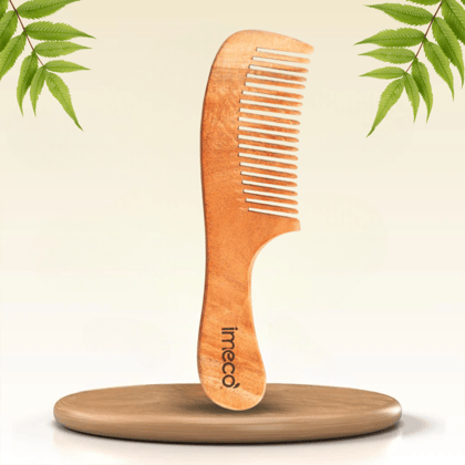 Neem Wood Wide-Tooth Hair Comb – Anti-Static & Gentle on Scalp