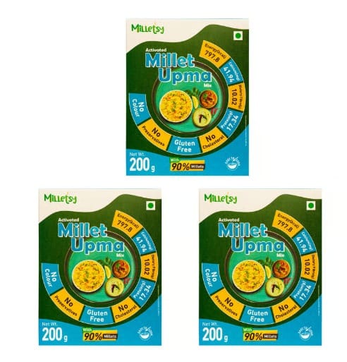 Milletsy Millet Upma Instant Mix Pack of 3| 200 g each