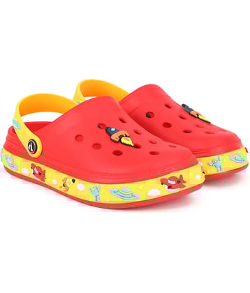 Aqualite Boys Red & Yellow Clogs