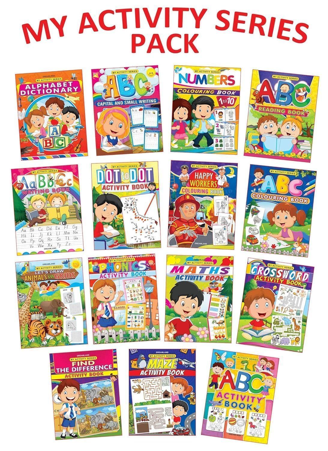 My Activity 15 Books Pack for Age 2-5 Years - ABC Activity, Capital and Small Writing, ABC Colouring, ABC Reading and Writing Books, Alphabet ... Numbers Colouring Book, Phonics Activity Book [Paperback] Dreamland Publications