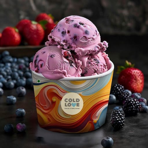 Sugar-Free Mixed-Berry Ice Cream [Low Calorie, 1 Tub, 500 Ml]