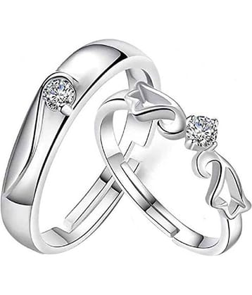 SHREENATHJI JEWELLERS - Silver Couple Ring (Pack of 1)