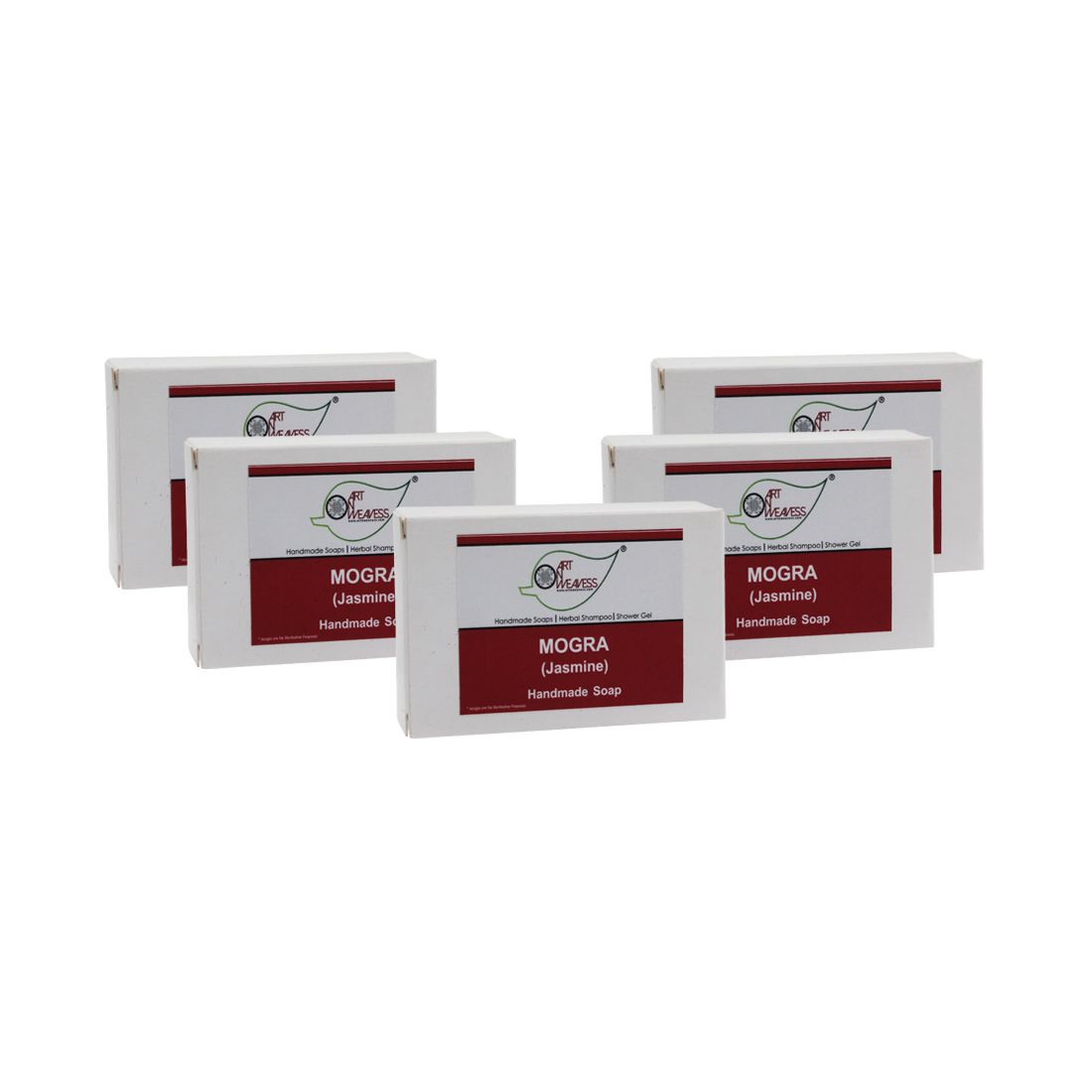 Artnweavess Mogra Handmade Soap NT, 100 gm - Pack of 5