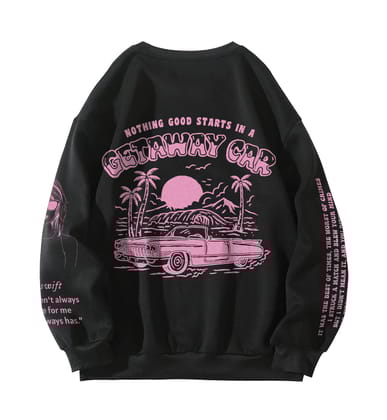 Taylor Swift Designed Oversized Sweatshirt-S / Black