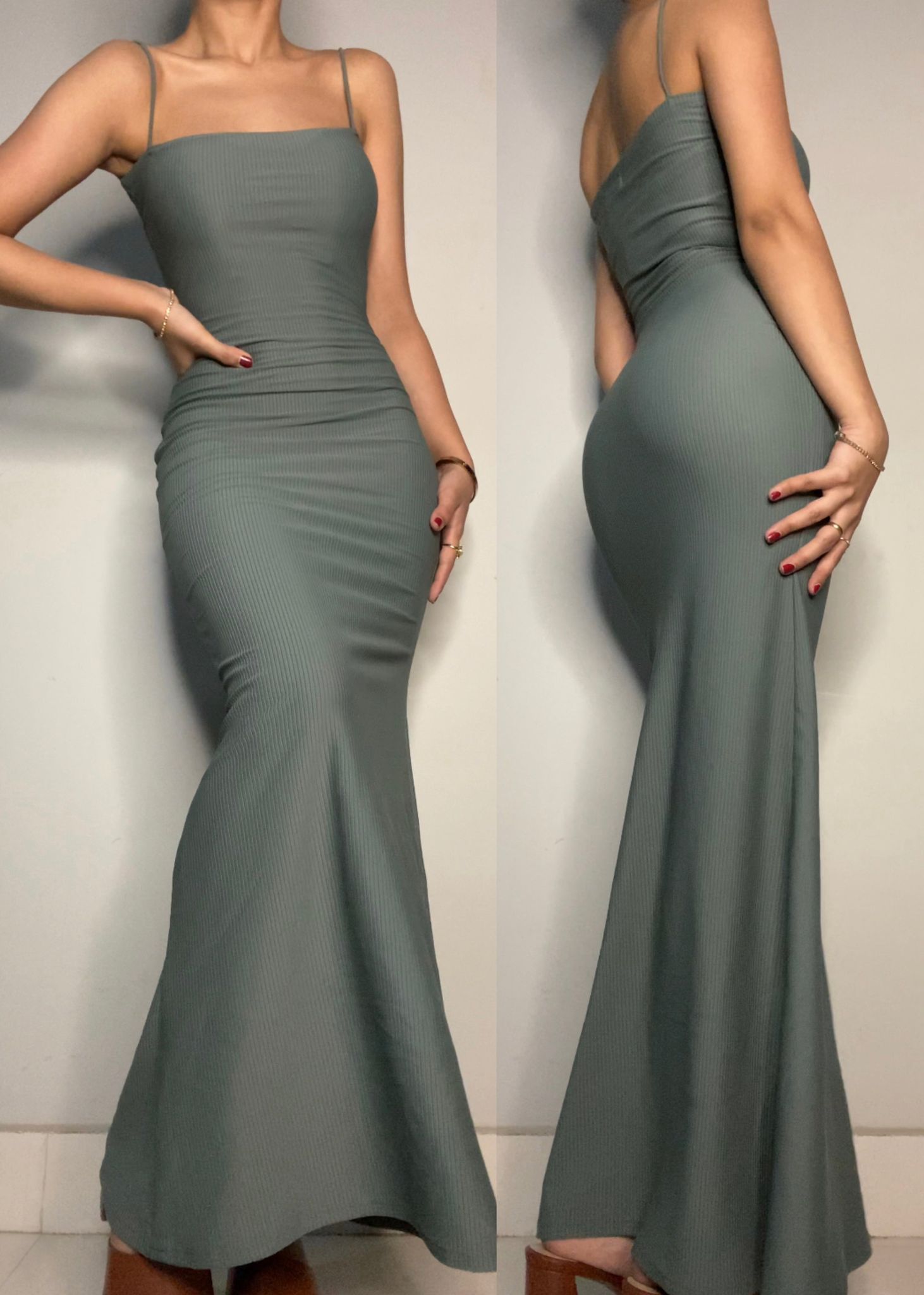 Grace Long Slip Dress-XXS / Livid / Full-Sleeves