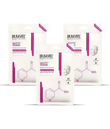 DR.RASHEL White Skin Sheet Mask for Deep Hydration | Suits All Skin Types (20 gm) | Pack of 3