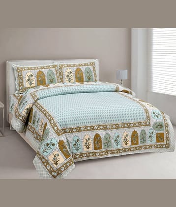 Uniqchoice Cotton King Bedsheet ( Blue )
