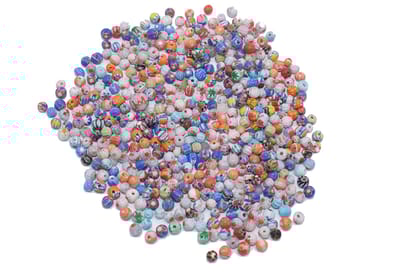 Chevron Glass  beads, 6-layer glass chevron beads, Venetian chevron, trade bead Venetian, African trade bead, vintage Murano glass beads , BWSRON-048-Per Packet of 750 Pieces (100 Gram) / Irregua