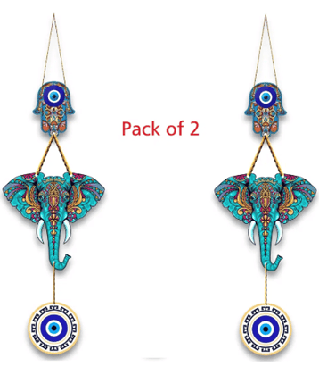 Evil Eye Elephant wall hanging for home decoration living room decor decorative item for pooja room mandir
